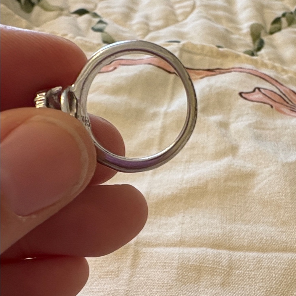 Touchstone Crystal Silver Ring With Clear Gem - image 3